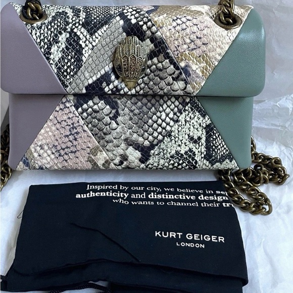 Kurt Geiger Handbags - Kurt Geiger Mini Kensington X Multicolor Snake Print Shoulder Bag